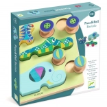 Djeco állatos kisautós bedugós puzzle