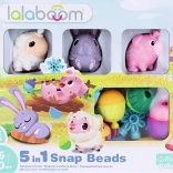 Lalaboom Építőjáték Kötő Gyöngyök Farm Állatok