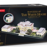 CUBICFUN 3D puzzle Fehér Ház LED világítással (151 darab)