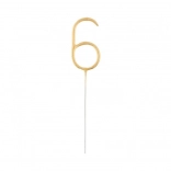 Arany tűzijáték számjegy 6