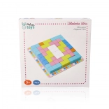 Színes fa logikai játék Tetris Puzzle