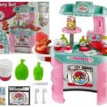 Babaszoba-gondozó készlet asztallal és mosógéppel