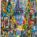 Fémes puzzle Galata torony 1000 darab