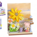 Mini KOCO építőkészlet virágos szcéna