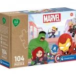 CLEMENTONI Play for Future Marvel Avengers puzzle, 104 darab