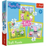 Puzzle 3 az 1-ben – PEPPA MALAC – Peppa vidám napja