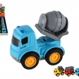 Lendkerekes építőipari kisautó készlet 9 cm – 4 féle