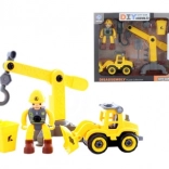 Csavarozható építőkészlet munkás figurával