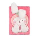 Plüss squeeze jegyzettömb nyuszival A5