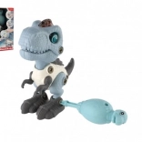 Csavarozható dinoszaurusz fénnyel és hanggal, 12 cm