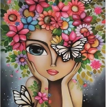 Virágos lány puzzle, 1000 darab