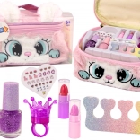 Beauty Kit Plüss kozmetika Kitty Cat Ajaklakkok