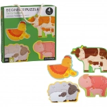 Petit Collage első puzzle farm állatok