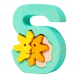 Fa S betű napocskával – FAUNA kirakós betűpuzzle