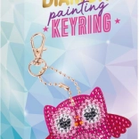 Gyémánt festéses medál Bagoly