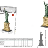 Szabadság-szobor építőkészlet, 1409 darab