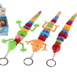 Világító kulcstartó gyík/kaméleon/kígyó, 28 cm, műanyagból