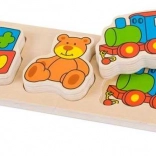 Bigjigs Baby fából készült illesztő puzzle