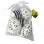 Dekoratív műanyag tojások feketefehér 4x6 cm