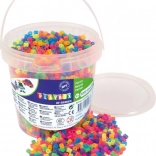 PLAYBOX Vasalandó gyöngyök vödörben – neon, 5000 db