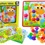 Gyerek Puzzle Színes Gombokkal - 12 Minta