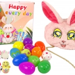 húsvéti műanyag tojás szett fidget játékokkal és nyuszis kézitáskával