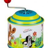 Kurblis zenélő doboz KISVAKOND, fém, 8 cm