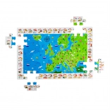 Bigjigs Toys fa padlópuzzle Európa térképe – 48 darab
