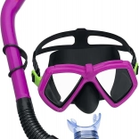 Rózsaszín búvárkészlet maszkkal és légzőcsővel