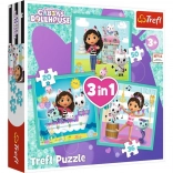 puzzle 3v1 Gabi cica lakosa 3+ Trefl