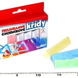 Háromszögletű színes járdakréták, 6 db