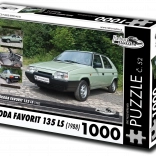 RETRO-AUTA puzzle Škoda Favorit 135 LS 1000 darab