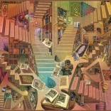 Puzzle Könyvtár 1000 darabos Anatolian