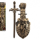 Gyerek műanyag kard pajzzsal 48 cm