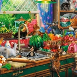 TREFL Puzzle Premium Plus: Teaidő vidám kiscicákkal 1000 darabos