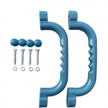 Türkiz színű műanyag fogantyúk gyerek játszóterekhez