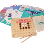 Fa finommotorika-fejlesztő játék golyókkal – az Arktisz állatai (ADAM TOYS)