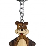 Fa kulcstartó Tigris