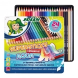 JOLLY Supersticks Aqua akvarell ceruzák, 24 db fémdobozban