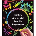 Csillogó karcolós szivárványos tábla