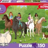 Schmidt puzzle Schleich kirándulás a természetbe 150 darab + figura