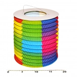 Szivárványos henger alakú lampion 15 cm