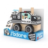 Összerakható fa rendőrautó