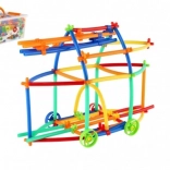 Kreatív építőkészlet szívószálakból, 800 db műanyag dobozban