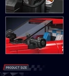 Építőkészlet sportautó piros 494 darabbal