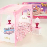 Glorie baldachinos babaágy világító lámpákkal