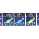 Világító dinoszaurusz matricák sötétben 25,5 × 31 cm