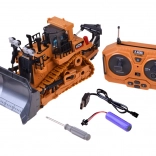 RC buldózer távirányítással és mozgatható tolólappal