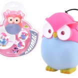 Színes baglyos kulcstartó fénnyel és hanggal