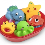 fürdőkádba való vízi állatkák tálkában, 6 db